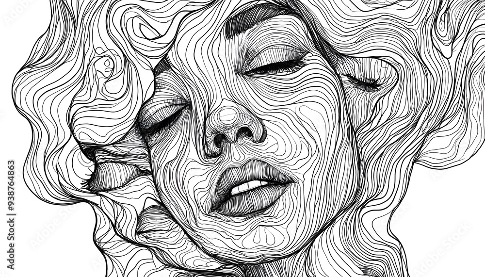 vector drawing of a person's face vector drawing of a person's face