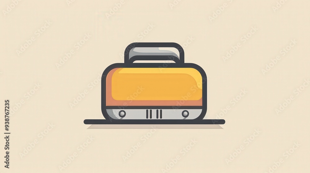Design an icon featuring a classic toaster, with crisp lines and a polished look Design an icon featuring a classic toaster, with crisp lines and a polished look