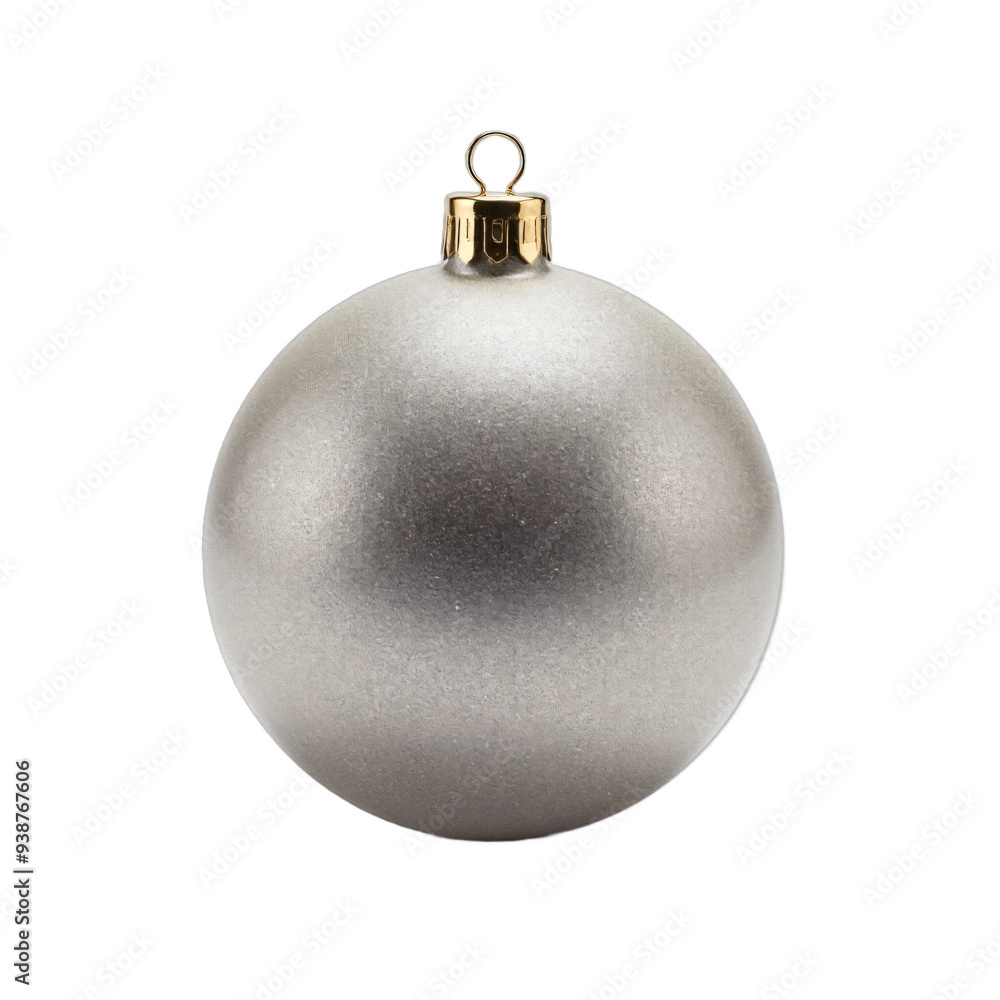 Christmas ball ornament covered by silver glitter isolated on transparent PNG background. Christmas ball ornament covered by silver glitter isolated on transparent PNG background.