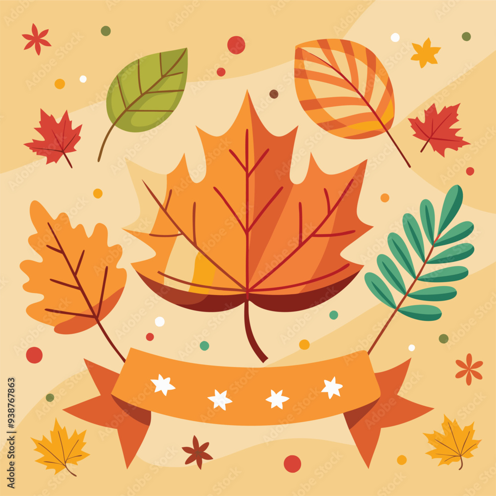 Obraz premium autumn background with leaves