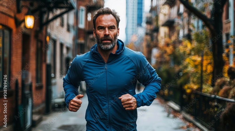 Morning Jog: A Dockworkers Determination to Stay Fit Before the Workday Begins Morning Jog: A Dockworkers Determination to Stay Fit Before the Workday Begins