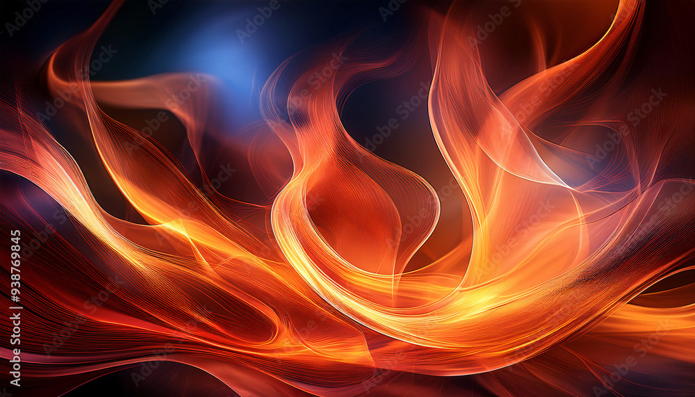 An abstract composition of dancing flames with a blurred background An abstract composition of dancing flames with a blurred background