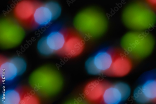 Black green red and blue background, blurred background, abstract background.