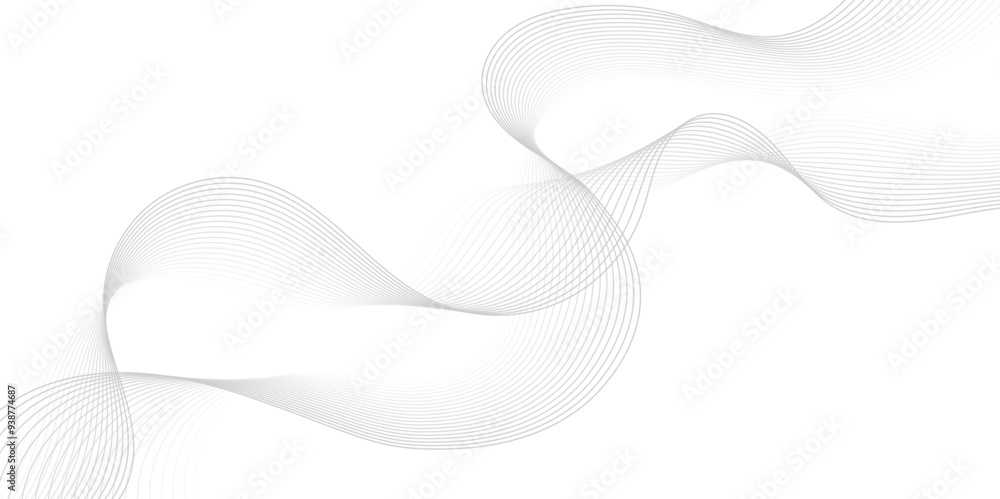 Gray wave curve lines abstract background with flowing particles. Digital energy waves technology concept. Modern backdrop design for business, presentation, banner. Gray wave curve lines abstract background with flowing particles. Digital energy waves technology concept. Modern backdrop design for business, presentation, banner.