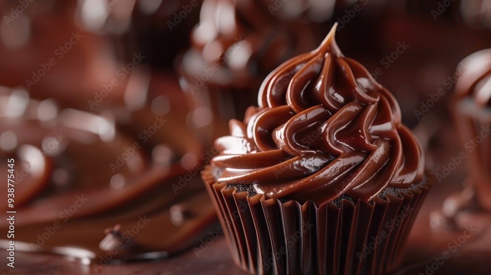 the delightful chocolate swirl in a vibrant cupcake. the delightful chocolate swirl in a vibrant cupcake.