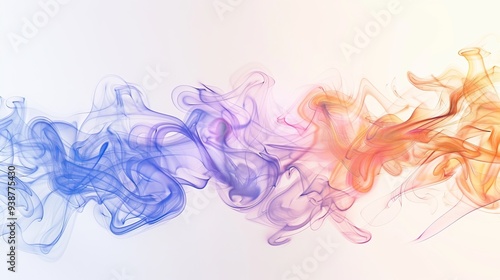 Swirling patterns of colorful smoke blend together in a harmonious and vibrant display, offering an abstract representation of fluidity and creativity.