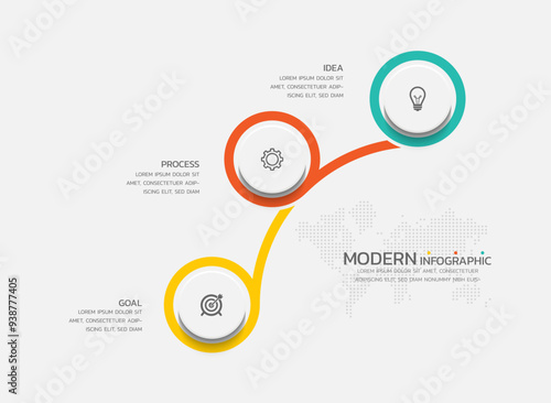 Modern infographics business template design