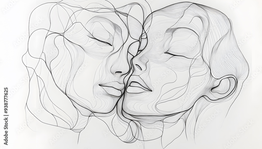 Fototapeta premium vector drawing of a person's face