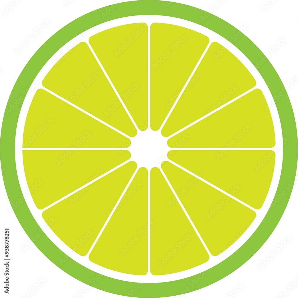 Bright Lime Slice Icon Bright Lime Slice Icon