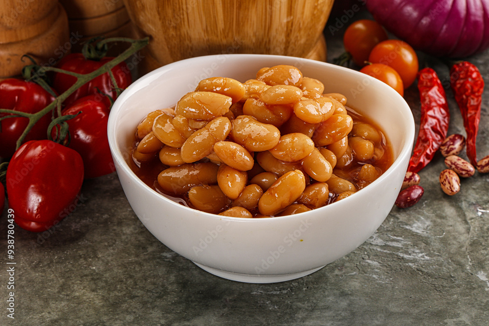 Canned beans in tomato sauce Canned beans in tomato sauce