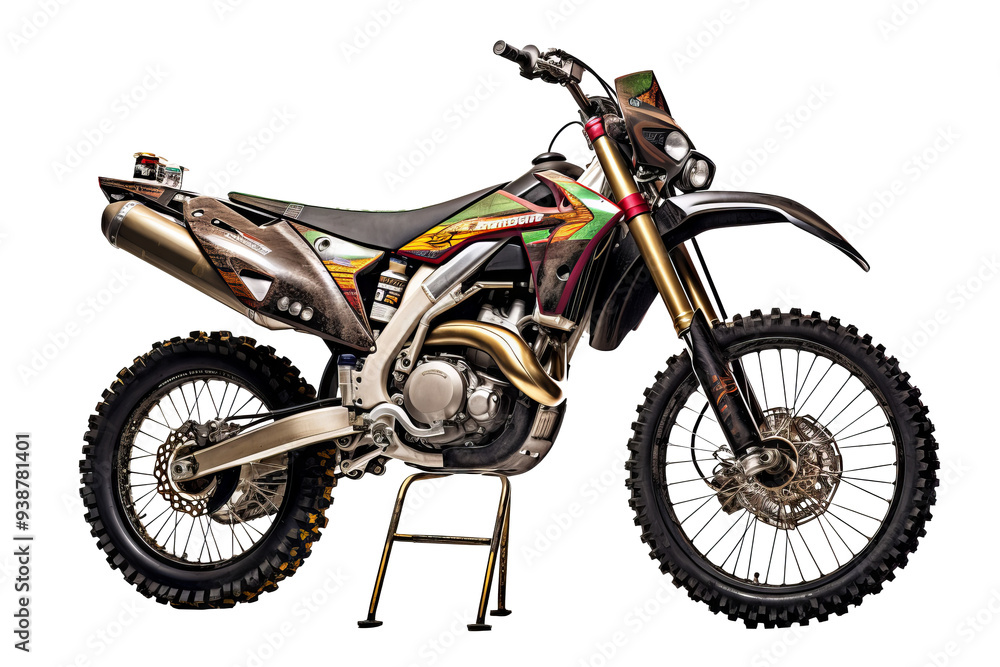 High-resolution png of a rugged offroad bike on a transparent background, ideal for adventure sports designs and outdoor-themed digital projects High-resolution png of a rugged offroad bike on a transparent background, ideal for adventure sports designs and outdoor-themed digital projects