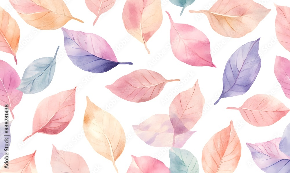 Fototapeta premium watercolor fall pattern, Generative AI