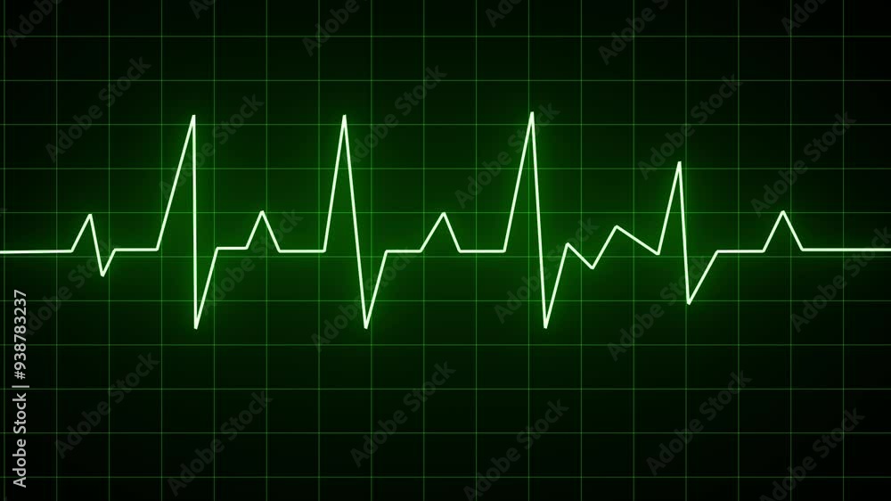 Glowing red neon heartbeat pulse rate line. Health and Medical concept. EKG Pulse Wave, cardiogram and rhythm Glowing red neon heartbeat pulse rate line. Health and Medical concept. EKG Pulse Wave, cardiogram and rhythm