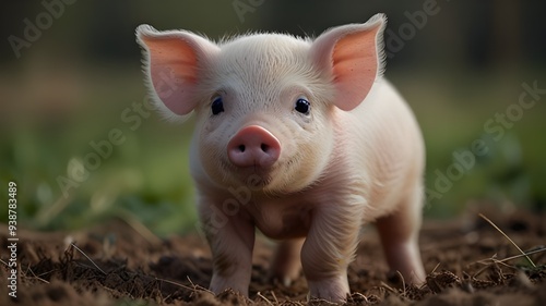 pig in a farm, pig in the farm, cute pig