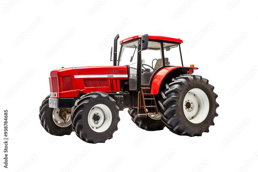 High-resolution PNG of a classic farm tractor isolated on transparent background for agricultural and farming design projects, ideal for creating realistic rural landscapes and farm equipment High-resolution PNG of a classic farm tractor isolated on transparent background for agricultural and farming design projects, ideal for creating realistic rural landscapes and farm equipment