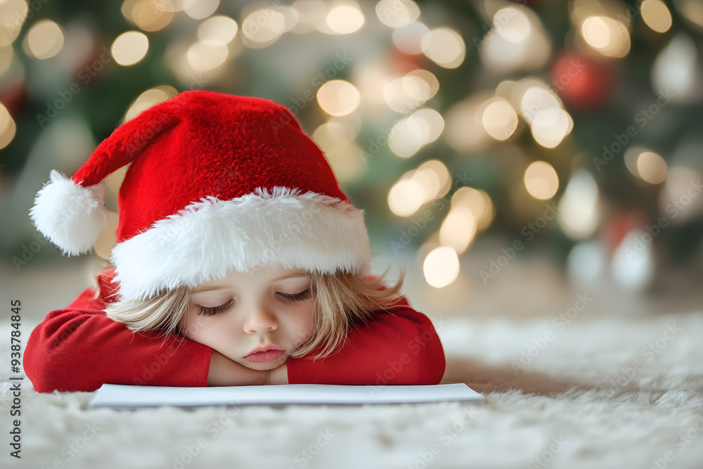 Kind schreibt Weihnachtsbrief an den Weihnachtsmann Kind schreibt Weihnachtsbrief an den Weihnachtsmann