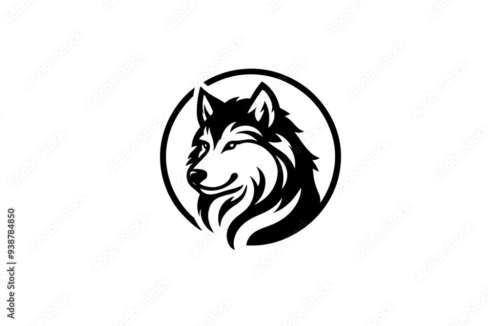 Wolf vector minimalist isolated on white background Wolf vector minimalist isolated on white background