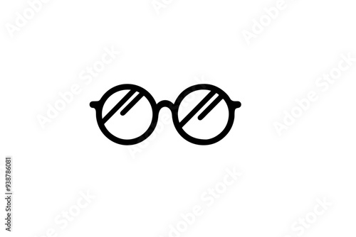 Vector glasses model icon minimalist isolated on white background