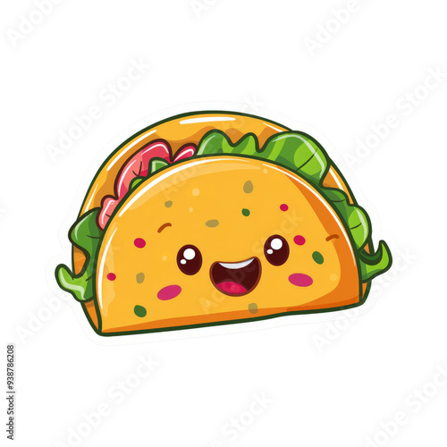 Happy Taco Cartoon.