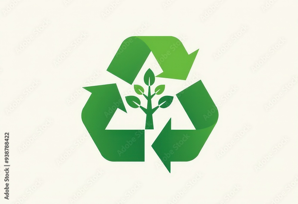 recycle symbol on green background recycle symbol on green background