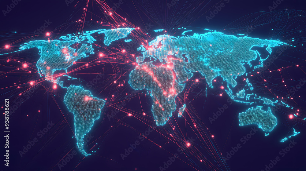 A global supply chain network visualized through GenAI algorithms ...