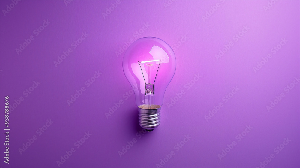 purple light bulb on vibrant textured background, modern lighting concept for creative interior design and innovation purple light bulb on vibrant textured background, modern lighting concept for creative interior design and innovation
