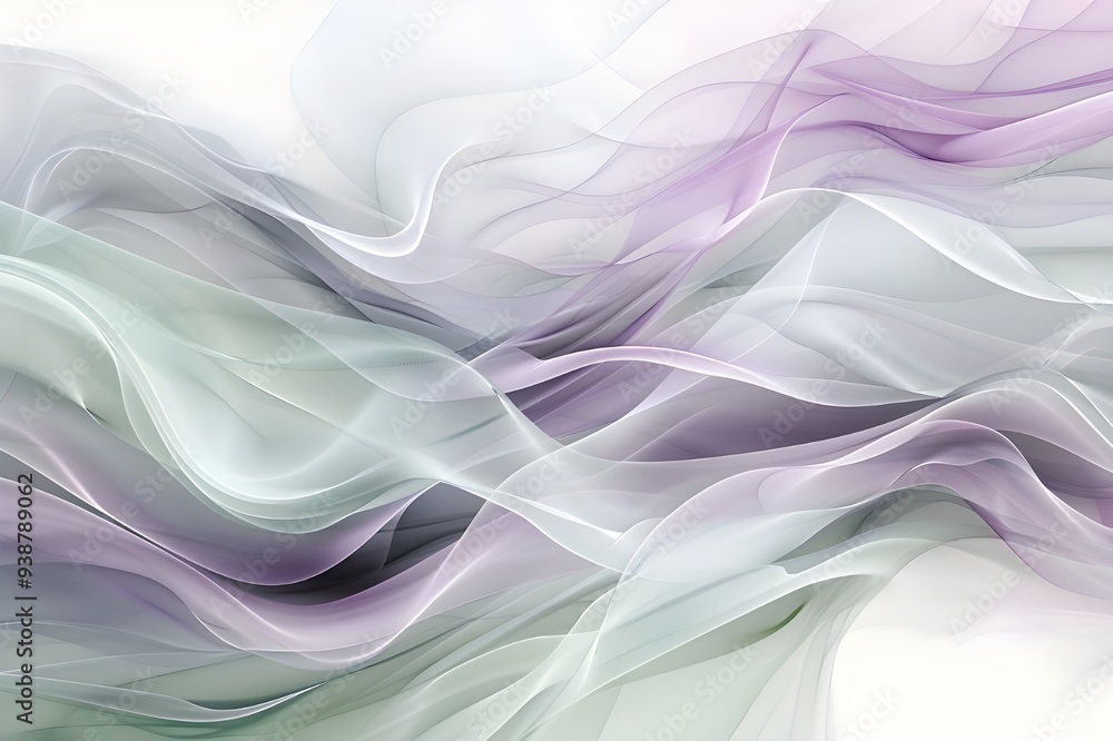 Obraz premium Abstract Wavy Background with Pastel Colors