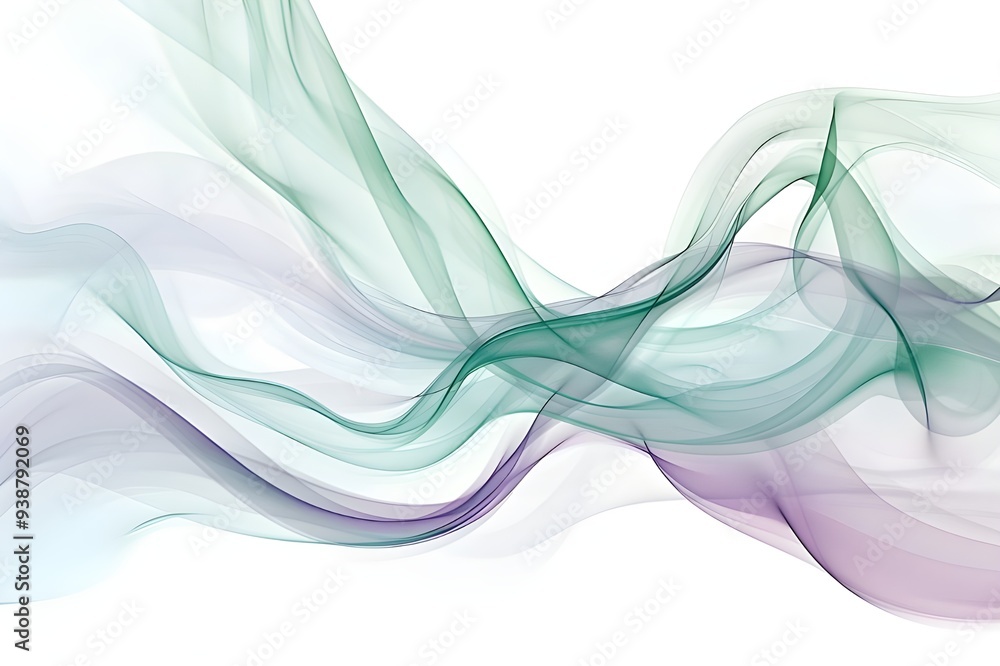 Abstract Green and Purple Waves Abstract Green and Purple Waves