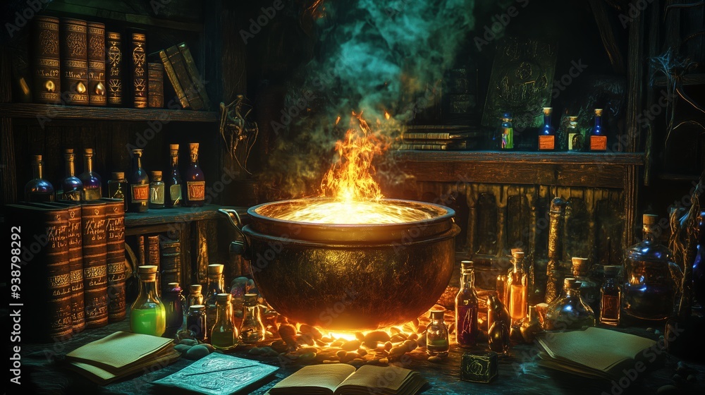 Witch's Brew in Mystical Setting Witch's Brew in Mystical Setting