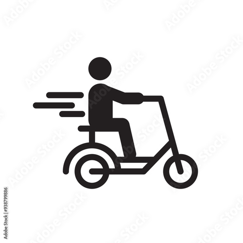 Electric scooter icon 