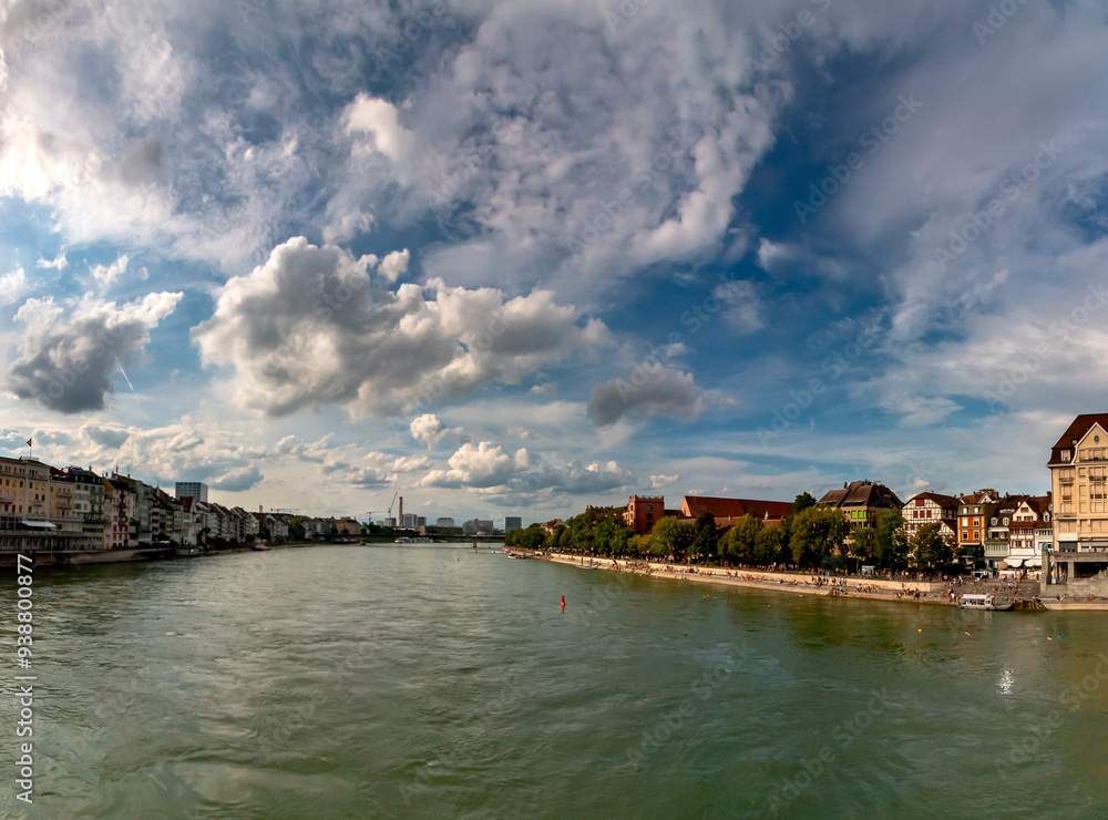 Obraz premium panorama view of the town Basel, Switzerland