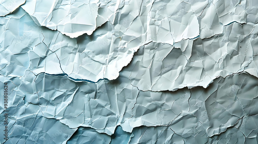 Fototapeta premium Crumpled Blue Paper Texture: A Grunge Background for Design