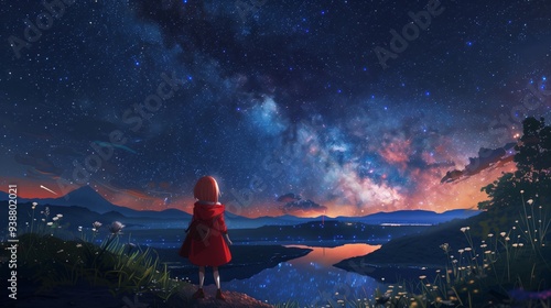 lofi girl in the northern part to see Milkyway and aroura