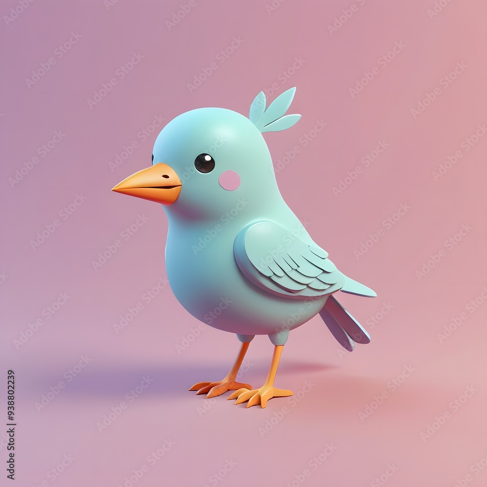 Cute 3D Rendered Bird Cute 3D Rendered Bird