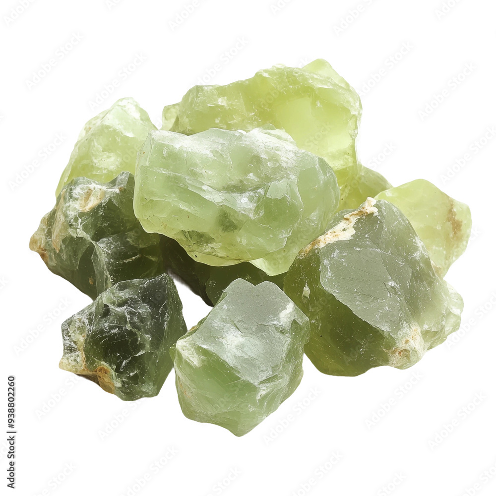 prehnite stone isolated on white background prehnite stone isolated on white background