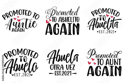 Decorative Pregnancy Phrases, Calligraphy Bundle Vector Illustration for Newsletter, Gift Card, Presentation