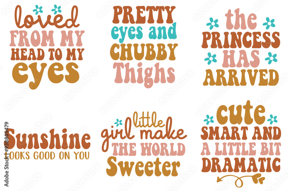 Fototapeta premium Classic Retro Back To School Invitation, Quotes Set Vector Illustration for Book Cover, Mug Design, Announcement