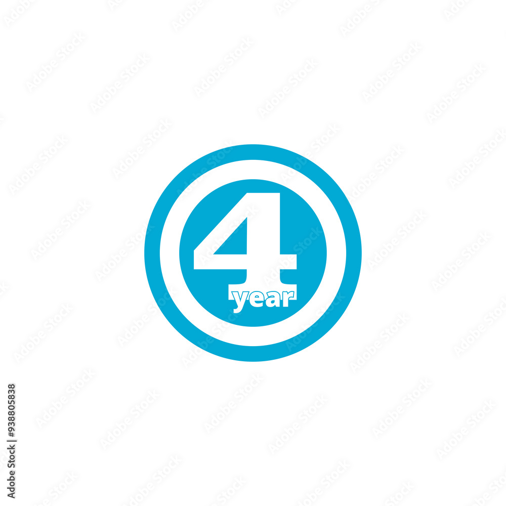 4 year warranty icon isolated on transparent background 4 year warranty icon isolated on transparent background
