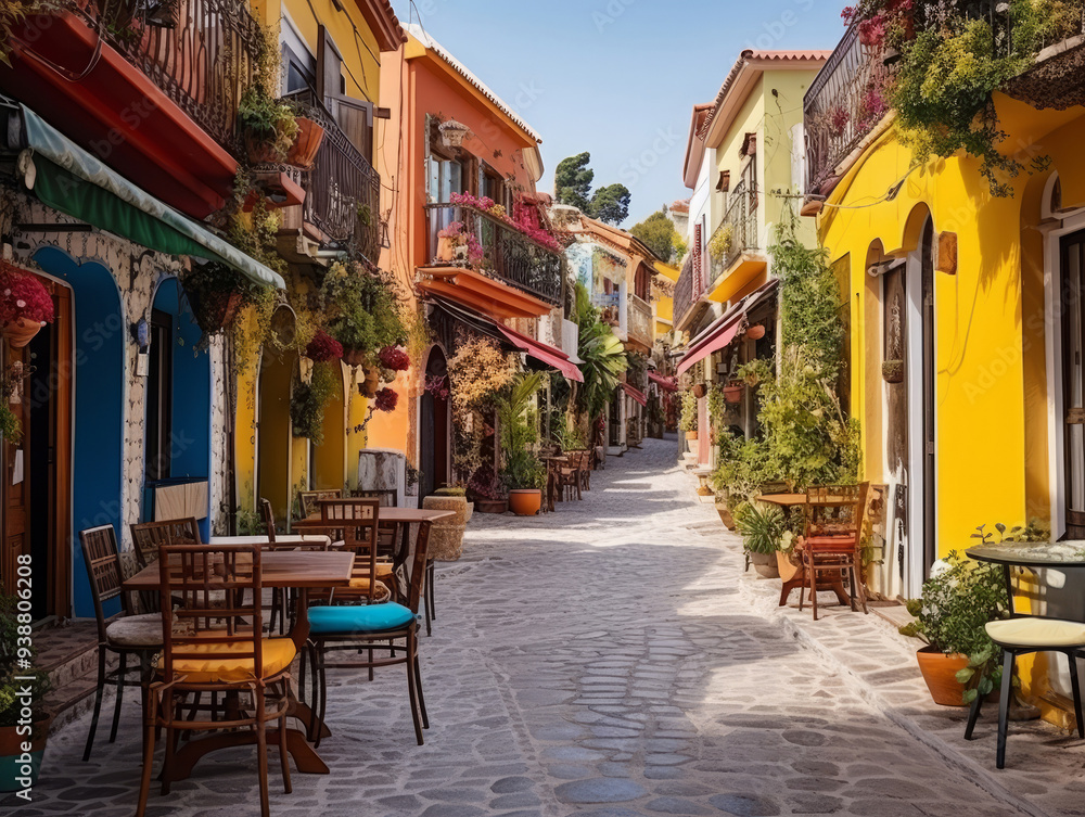 Fototapeta premium Excellent Outdoors chair architecture wood building exterior nature window old tree relaxation