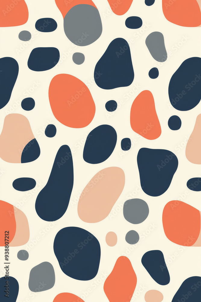 Fototapeta premium A pattern of small circles and squares in various colors