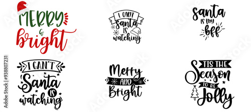 Colourful The Funny Typographic Emblems, Calligraphic Lettering Bundle Vector Illustration for Newsletter, Poster, Announcement