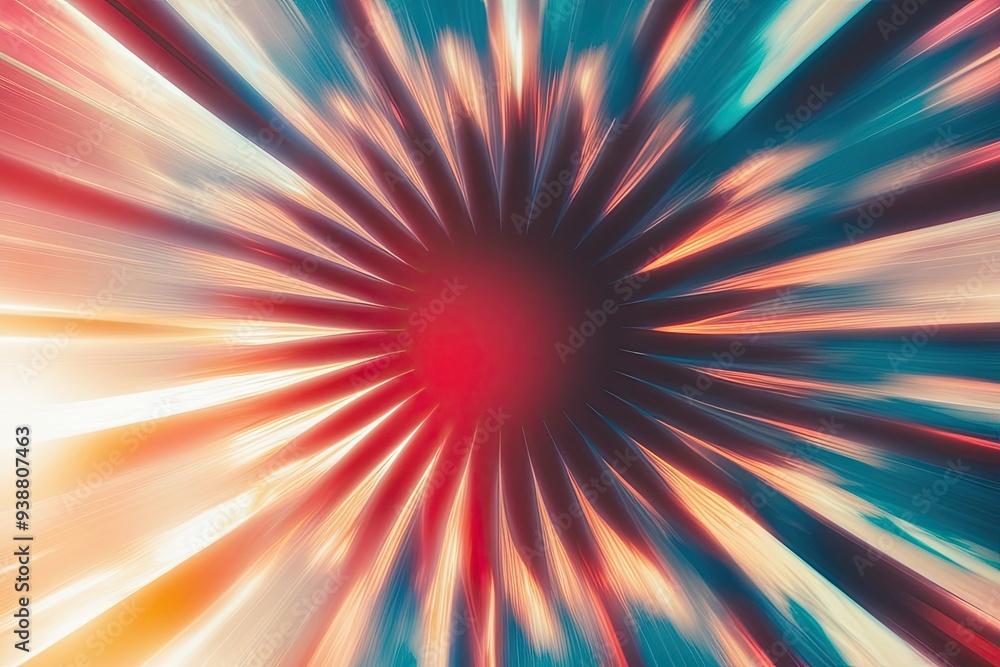 Obraz premium Vivid Flare Texture and Dreamlike Bokeh Light Rays Overlay
