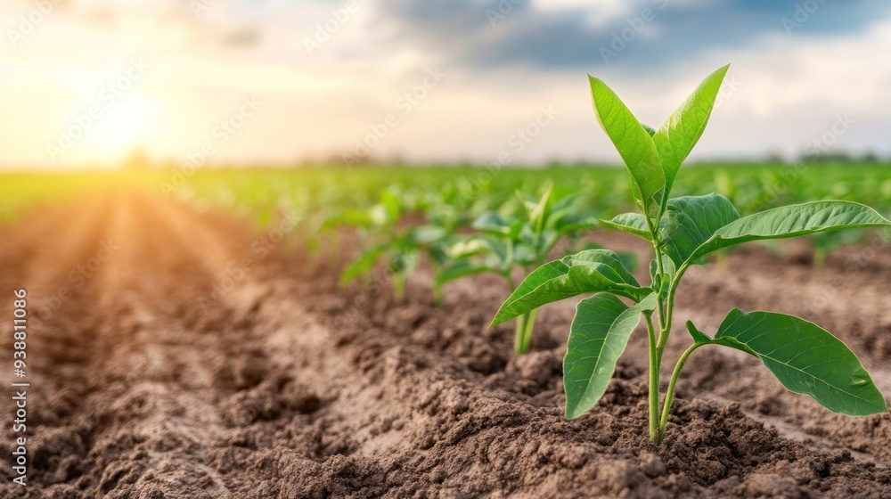 Plant agricultural field with pesticides visibly affecting the nearby water and soil. Plant agricultural field with pesticides visibly affecting the nearby water and soil.