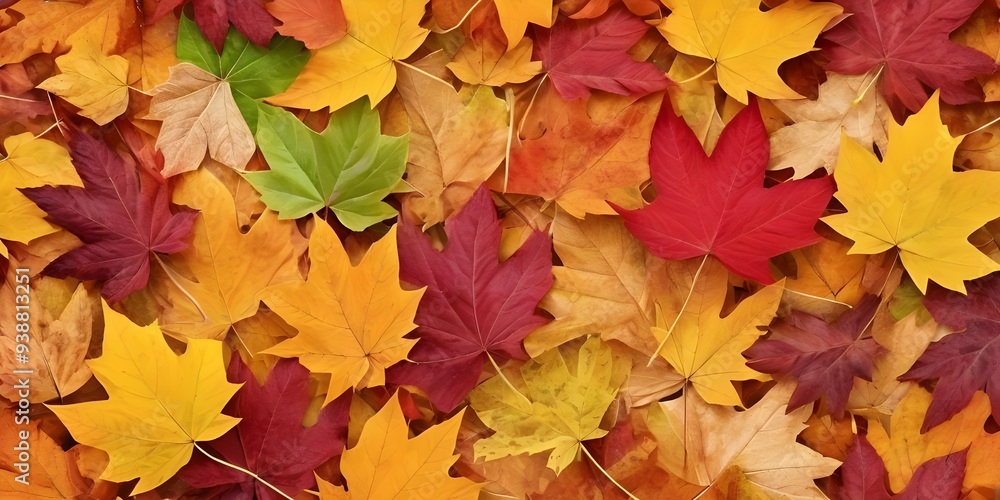 Colorful autumn leaves arranged in various shades of red, orange, and yellow on a white background Colorful autumn leaves arranged in various shades of red, orange, and yellow on a white background