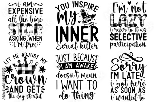 Vibrant Funny Hand Lettering, Invitation Collection Vector Illustration for Motion Graphics, Icon, Announcement