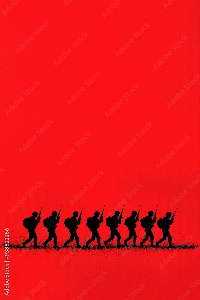 American flag with soldiers marching in front of it American flag with soldiers marching in front of it