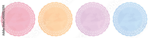 水彩風レース生地セット1_スイート系