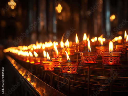 Gorgious Candlelit silhouette of a person photo