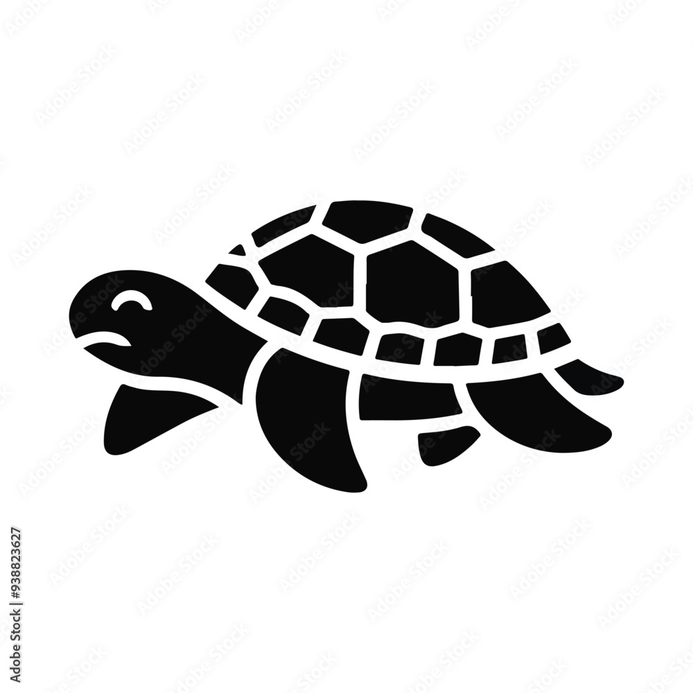Turtle black silhouette vector with white background. Turtle black silhouette vector with white background.