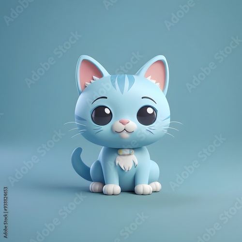 Cute 3D Cat Illustration